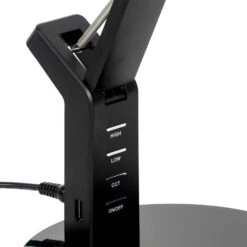 QAZQA Tafellamp Zwart Met Touch Incl. LED Met USB-aansluiting - Edward -Leen Bakker 1000078768 0103