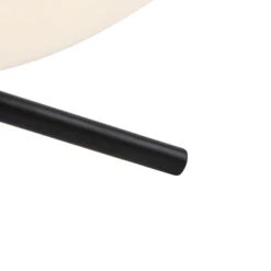 QAZQA Design Tafellamp Zwart 33 Cm Met Opaal Glas - Hero -Leen Bakker 1000078785 0103