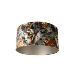 QAZQA Velours Lampenkap Bloemen Dessin 50/50/25