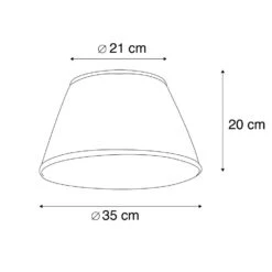 QAZQA Plisse Lampenkap Wit 35/20 Cm -Leen Bakker 1000078797 0102