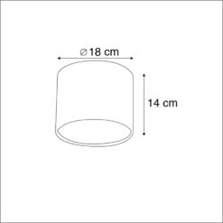 QAZQA Lampenkap Wit 18/18/14 -Leen Bakker 1000078804 0102