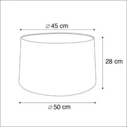QAZQA Katoenen Lampenkap Zwart 45/50/28 Met Gouden Binnenkant -Leen Bakker 1000078809 0102