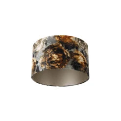 QAZQA Velours Lampenkap Bloemen Dessin 35/35/20