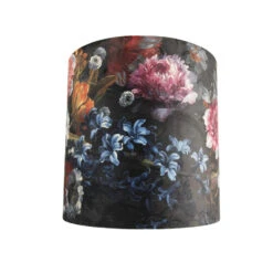 QAZQA Velours Lampenkap Bloemen Dessin 40/40/40 Gouden Binnenkant 7 QAZQA Velours Lampenkap Bloemen Dessin 40/40/40 Gouden Binnenkant -Leen Bakker 1000078819 0103
