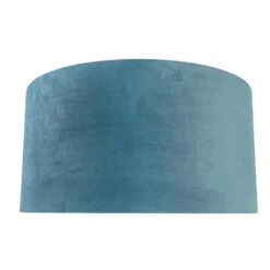 QAZQA Velours Lampenkap Blauw 50/50/25 Met Gouden Binnenkant -Leen Bakker 1000078820 0103