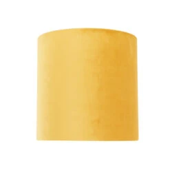 QAZQA Velours Lampenkap Geel 20/20/20 Met Gouden Binnenkant -Leen Bakker 1000078824 0103