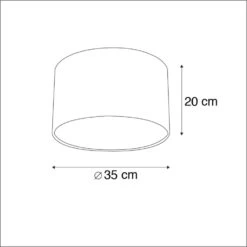 QAZQA Stoffen Lampenkap Lichtgrijs 35/35/20 -Leen Bakker 1000078826 0102