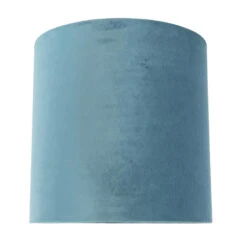 QAZQA Velours Lampenkap Blauw 25/25/25 Met Gouden Binnenkant -Leen Bakker 1000078830 0103