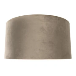 QAZQA Velours Lampenkap Taupe 50/50/25 Met Gouden Binnenkant -Leen Bakker 1000078834 0103