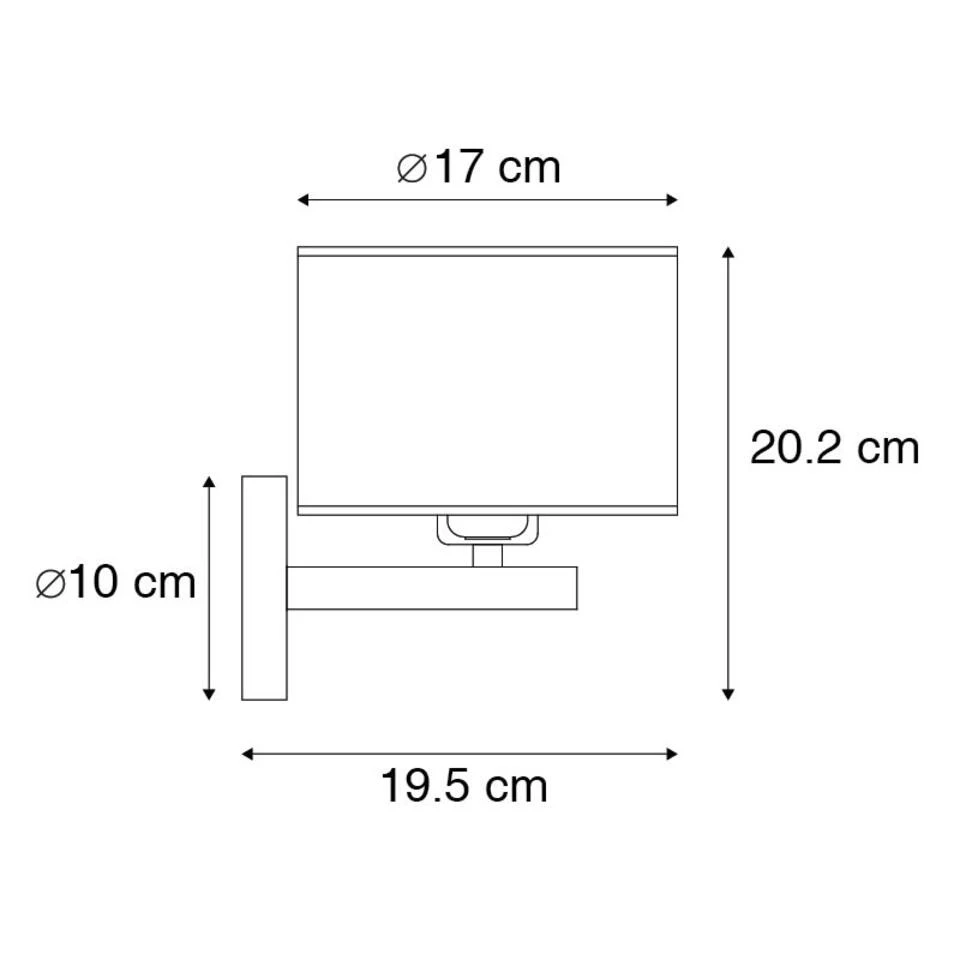 QAZQA Moderne Wandlamp Wit Rond - VT 1 3 QAZQA Moderne Wandlamp Wit Rond - VT 1 - Afbeelding 3