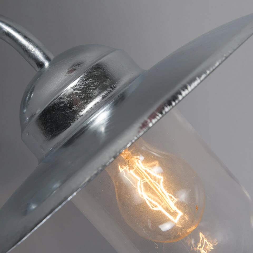 QAZQA Buitenwandlamp Zink IP44 - Munich 2 QAZQA Buitenwandlamp Zink IP44 - Munich - Afbeelding 2