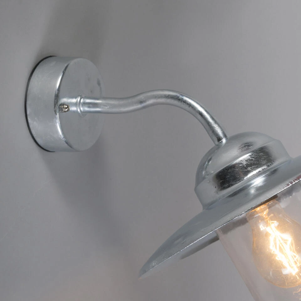 QAZQA Buitenwandlamp Zink IP44 - Munich 4 QAZQA Buitenwandlamp Zink IP44 - Munich - Afbeelding 4
