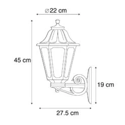 QAZQA Landelijke Buitenwandlamp Zwart IP44 - Anna -Leen Bakker 1000078875 0102