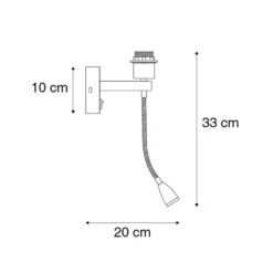 QAZQA Moderne Wandlamp Staal Met Flexarm - Brescia Combi -Leen Bakker 1000078884 0102