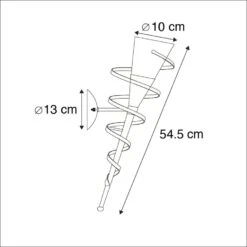 QAZQA Landelijk Wandlamp Roestbruin Met Creme Glas - Castle -Leen Bakker 1000078895 0102