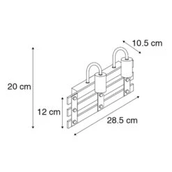 QAZQA Industriële Wandlamp Zwart Met Hout 2-lichts - Paleta Mai -Leen Bakker 1000078901 0102