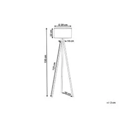 Beliani Staande Lamp PENTON - Natuurlijk Rotan, Rubberhout -Leen Bakker 1000080007 0102