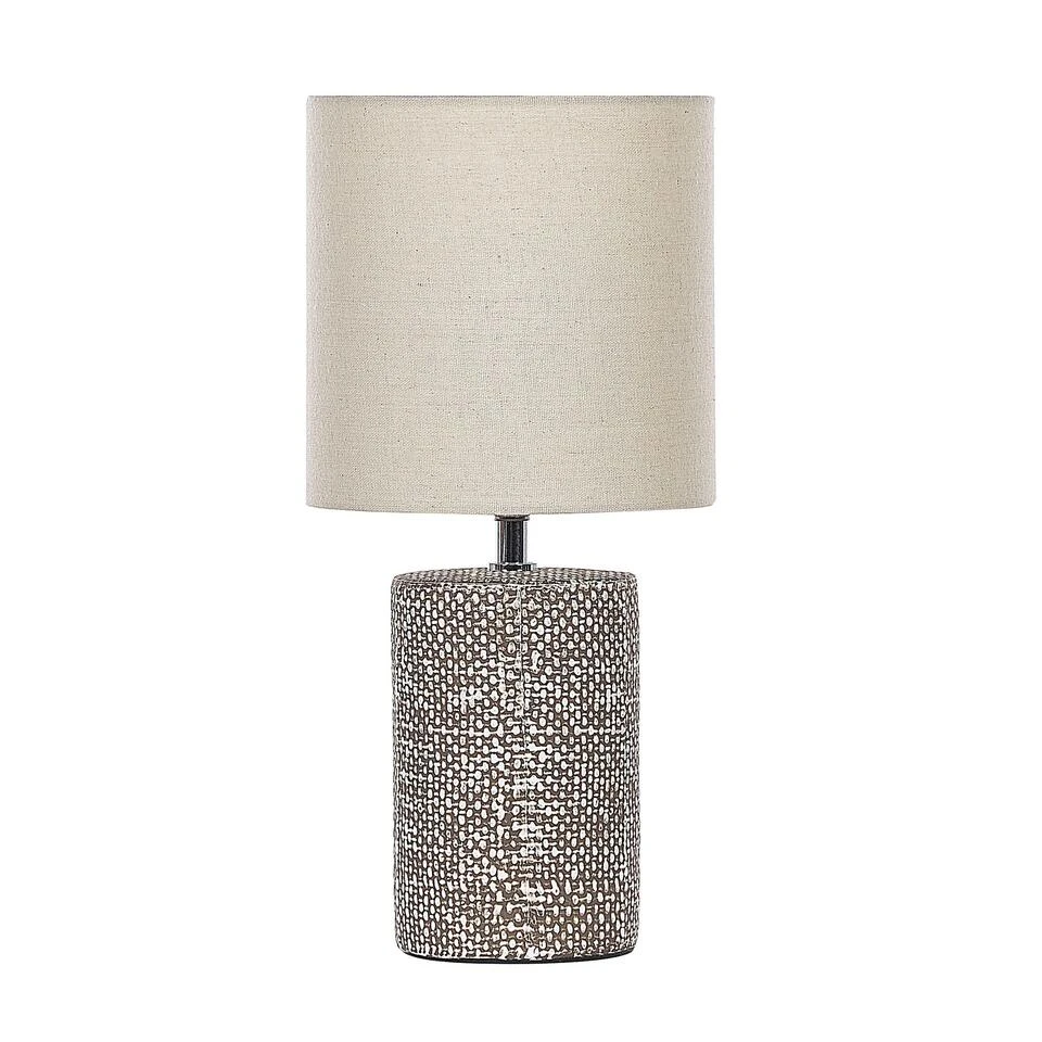 Beliani Tafellamp IDER - Bruin Keramiek 1 Beliani Tafellamp IDER - Bruin Keramiek