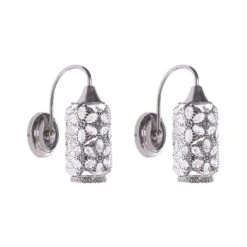 Beliani Muurlamp SYSOLA - Zilver Metaal