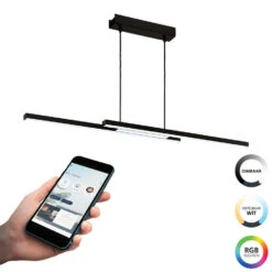 EGLO connect.z Fraioli-Z Smart Hanglamp - 105,5 cm - Zwart - RGB -Leen Bakker 1000080246 0102