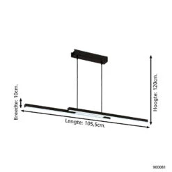 EGLO connect.z Fraioli-Z Smart Hanglamp - 105,5 cm - Zwart - RGB -Leen Bakker 1000080246 0103