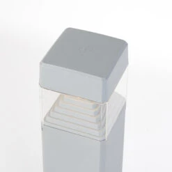 QAZQA Moderne Buitenpaal Grijs 80 Cm Incl. LED IP55 - Ester -Leen Bakker 1000080956 0103