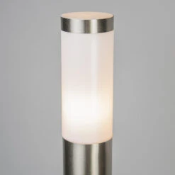 QAZQA Moderne Buitenlamp Paal Staal 110 Cm IP44 - Rox -Leen Bakker 1000080958 0103