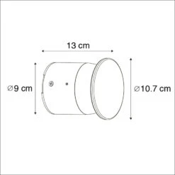QAZQA Moderne Buitenlamp Donkergrijs Incl. LED - Bar -Leen Bakker 1000080969 0102