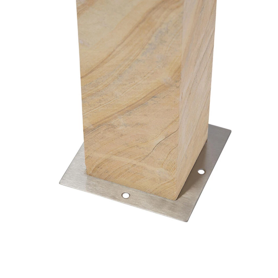 QAZQA Moderne Staande Buitenlamp Zandsteen 70 Cm - Grumpy 2 QAZQA Moderne Staande Buitenlamp Zandsteen 70 Cm - Grumpy - Afbeelding 2