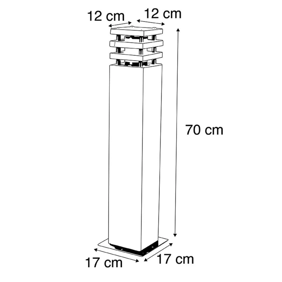 QAZQA Moderne Staande Buitenlamp Zandsteen 70 Cm - Grumpy 3 QAZQA Moderne Staande Buitenlamp Zandsteen 70 Cm - Grumpy - Afbeelding 3