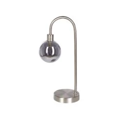 Beliani Tafellamp RAMIS - Zilver Staal