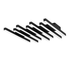 EGLO Padulari Plafondlamp - LED - 53,5 Cm - Zwart/Wit - Dimbaar