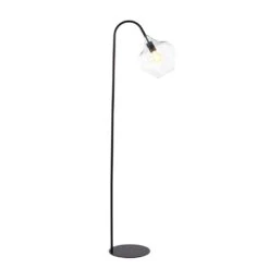 Vloerlamp Rakel - Zwart/Glas - 45x28x160 Cm