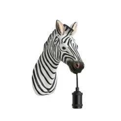 Wandlamp Zebra - Zwart/Wit - 34.5x16x24.5cm
