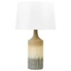 Beliani Tafellamp CALVAS - Beige Keramiek, Linnen