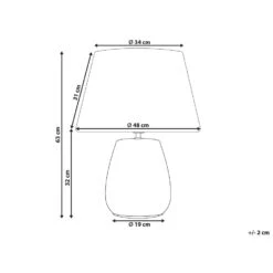 Beliani Tafellamp CIDRA - Grijs Keramiek 6 Beliani Tafellamp CIDRA - Grijs Keramiek -Leen Bakker 1000083149 0102