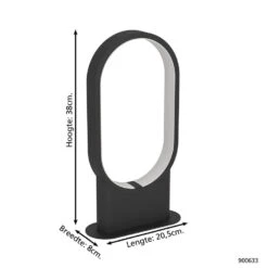 EGLO Codriales Tafellamp - LED - 38 Cm - Zwart/Wit -Leen Bakker 1000083590 0103