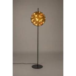 Giga Meubel Vloerlamp Zwart - 30x39x158cm - Katoen - Lamp Jaylee -Leen Bakker 1000084160 0102