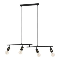 EGLO Lurone Hanglamp - E27 - 100 Cm - Zwart/Koper