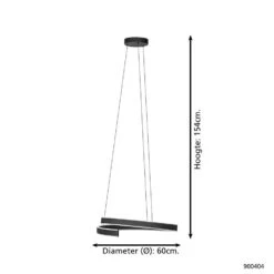 EGLO connect.z Andabaia-Z Smart Hanglamp - Ø 60 cm - Zwart/Wit  -Leen Bakker 1000084250 0103