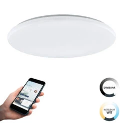 EGLO connect.z Totari-Z Smart Plafondlamp - Ø 53 cm - Wit - Dimbaar -Leen Bakker 1000084266 0102