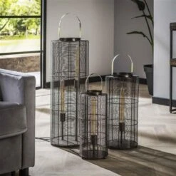 Vloerlamp Roxan Zwart Metaal Ø30 Cm - 30x30x81 Cm - Metaal - Zwart -Leen Bakker 1000084493 0102