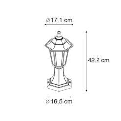 QAZQA Klassieke Buiten Vloerlamp Zwart 42,2 Cm IP44 - New Haven -Leen Bakker 1000084713 0102