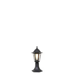 QAZQA Klassieke Buiten Vloerlamp Zwart 42,2 Cm IP44 - New Haven