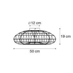 QAZQA Retro Plafondlamp Wit - Lina 6 QAZQA Retro Plafondlamp Wit - Lina -Leen Bakker 1000084739 0102