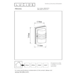 Lucide PRIVAS Wandlamp - Wit -Leen Bakker 1000086043 0103