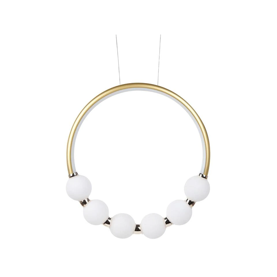 Beliani Hanglamp FANE - Goud Ijzer 1 Beliani Hanglamp FANE - Goud Ijzer