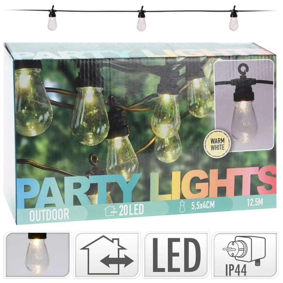 ProGarden Feestverlichtingsset Met 20 Lampen LED 12 V 1 ProGarden Feestverlichtingsset Met 20 Lampen LED 12 V