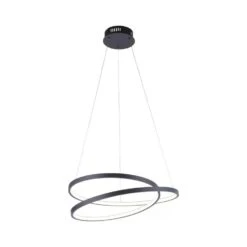 Paul Neuhaus Hanglamp Rowan - 1 Lichts - 55 X130 Cm - Zwart