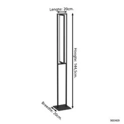 EGLO Siberia Vloerlamp - LED - 133 Cm - Zwart/Wit - Dimbaar -Leen Bakker 1000089815 0103